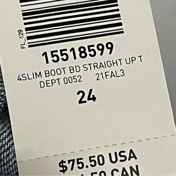 NWT Torrid 24T Slim Boot mid rise Jean Medium Wash tall long 0635 distressed - Picture 10 of 13